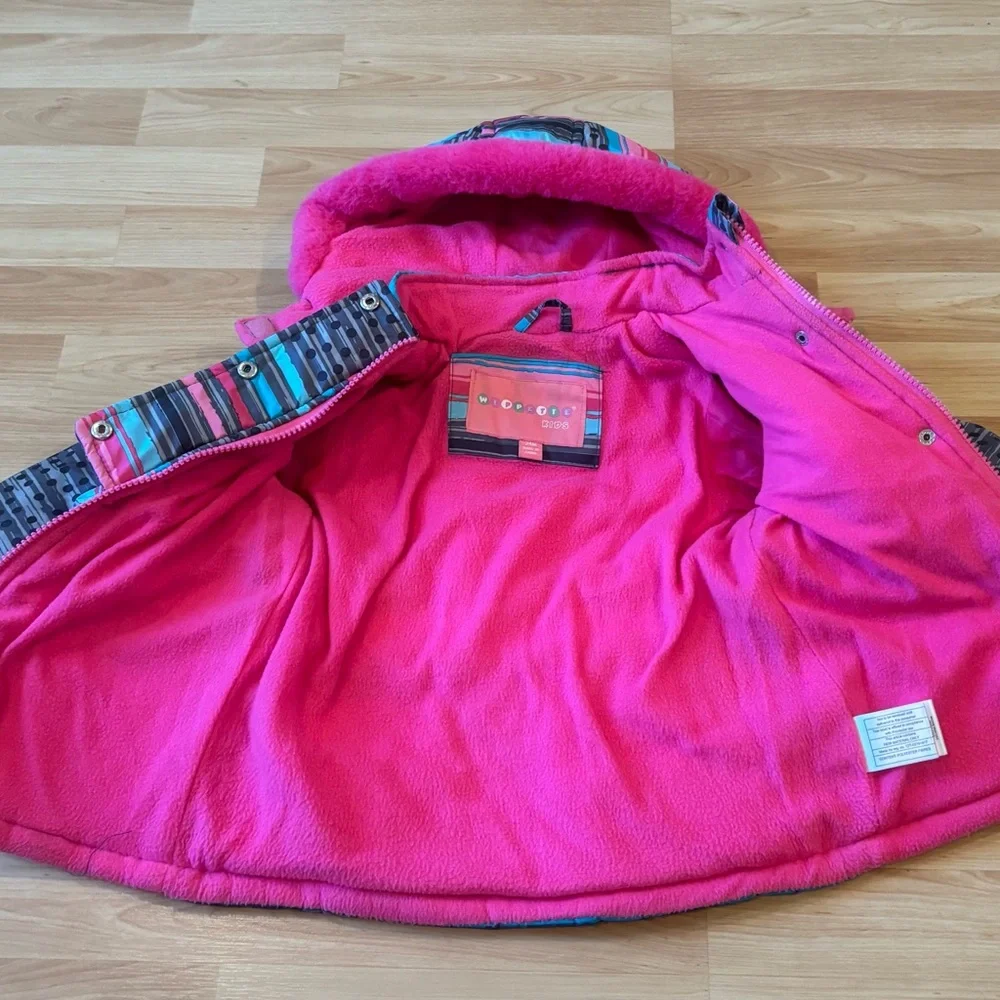 Wippette Kids‎ Girls Striped Jacket with Pink Interior